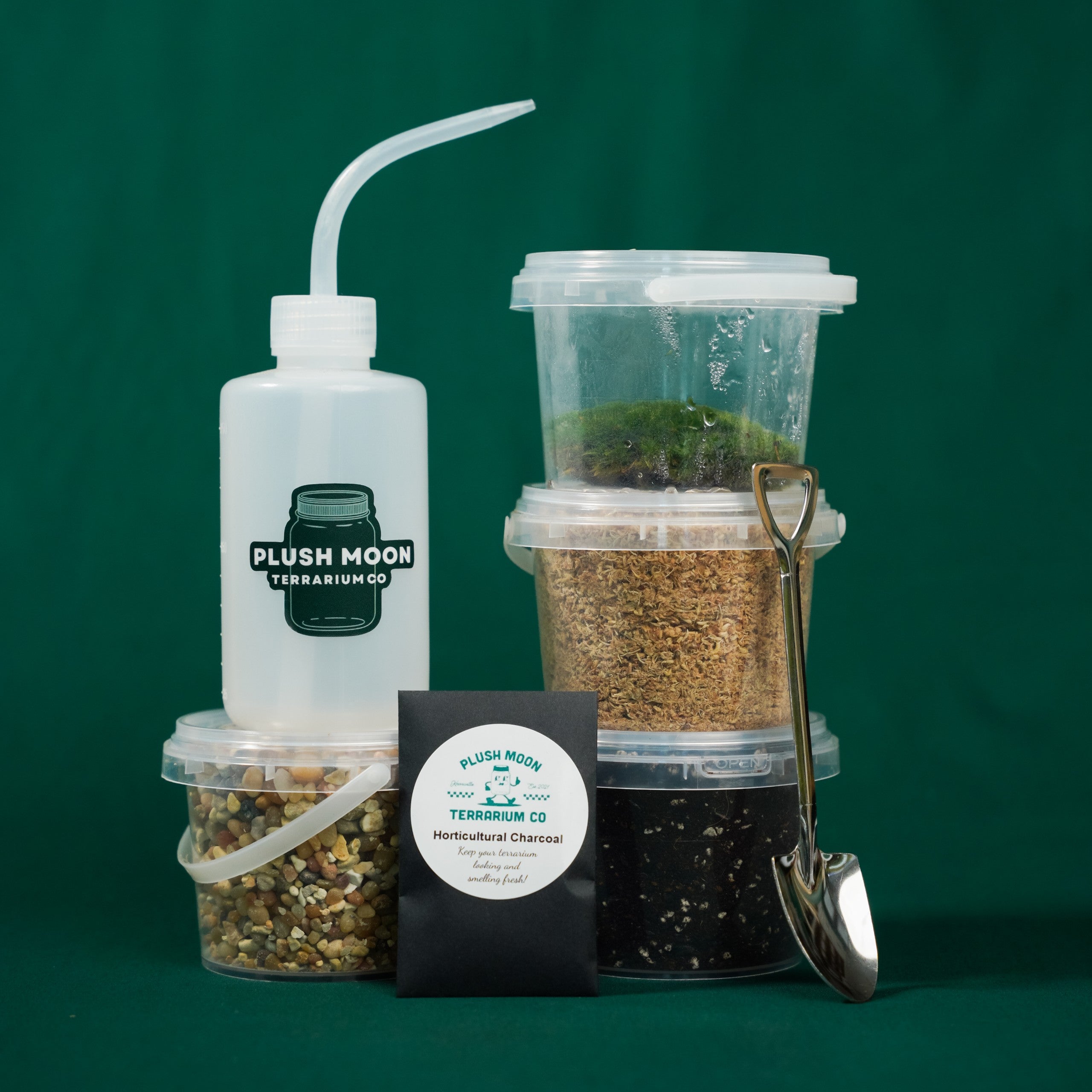 Plush Moon Closed Terrarium Substrate Kit + Moss | Plush Moon Terrarium Co
